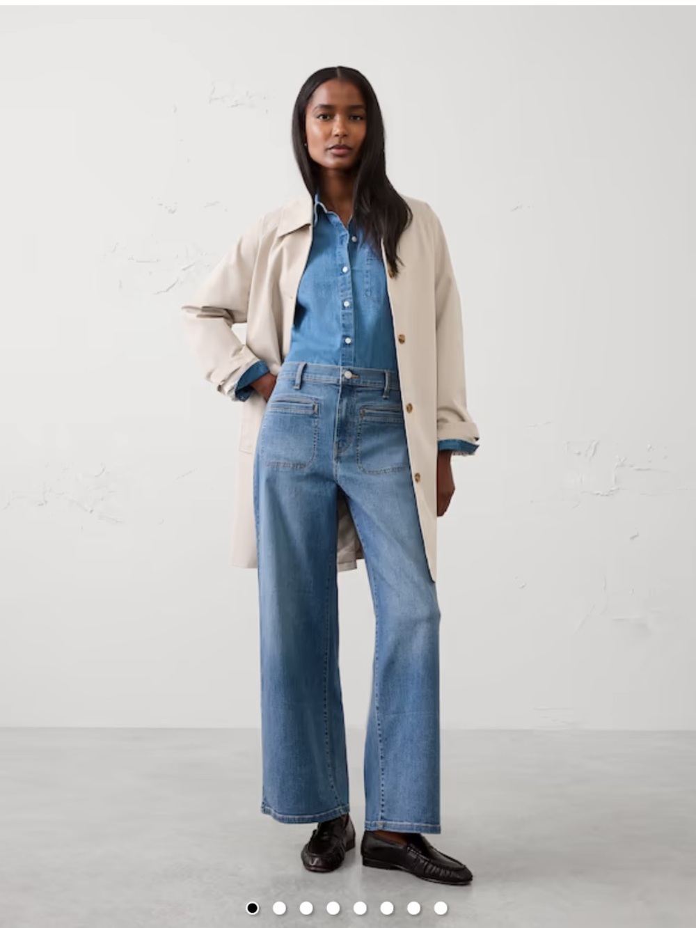 Banana republic jeans denim petite short 30 10 p wide leg high rise